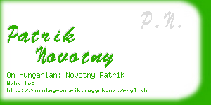 patrik novotny business card